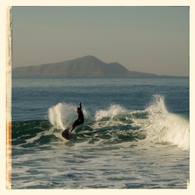 Bailey surfing Baja