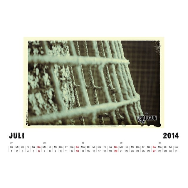 Ready for download: The July 2014 Bailgun wallpaper calendar for your computer screen. Go get it!