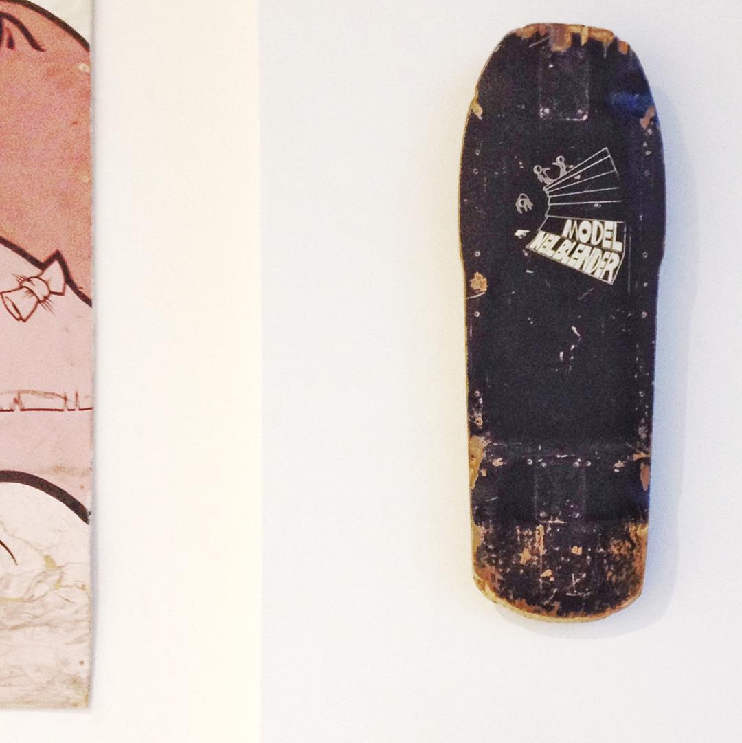Check out the @skateboardmuseum at Leipzigerstr.63 to see Neil Blender's first board graphic and more rad stuff #Bailgun #skateboardmuseum #art #neilblender #nmb