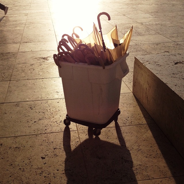 Umbrellas in the sun #theGetty #Bailgun