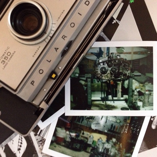 Workshop visit at the #Werkbude today with the #Polaroid #350 #Fuji #FP-100 #Bailgun